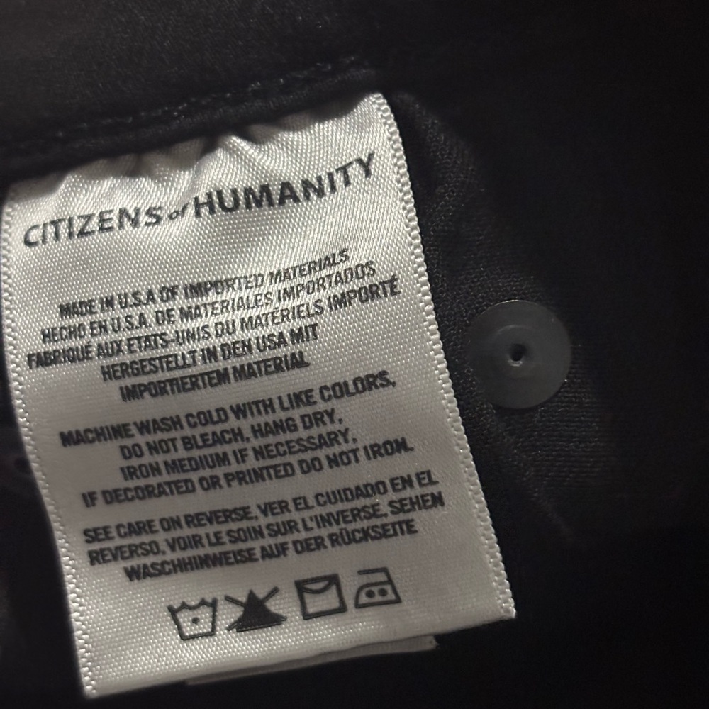 Citizens of Humanity Black Skinny Jeans High Rise Made in USA Size 4 - Picture 4 of 8